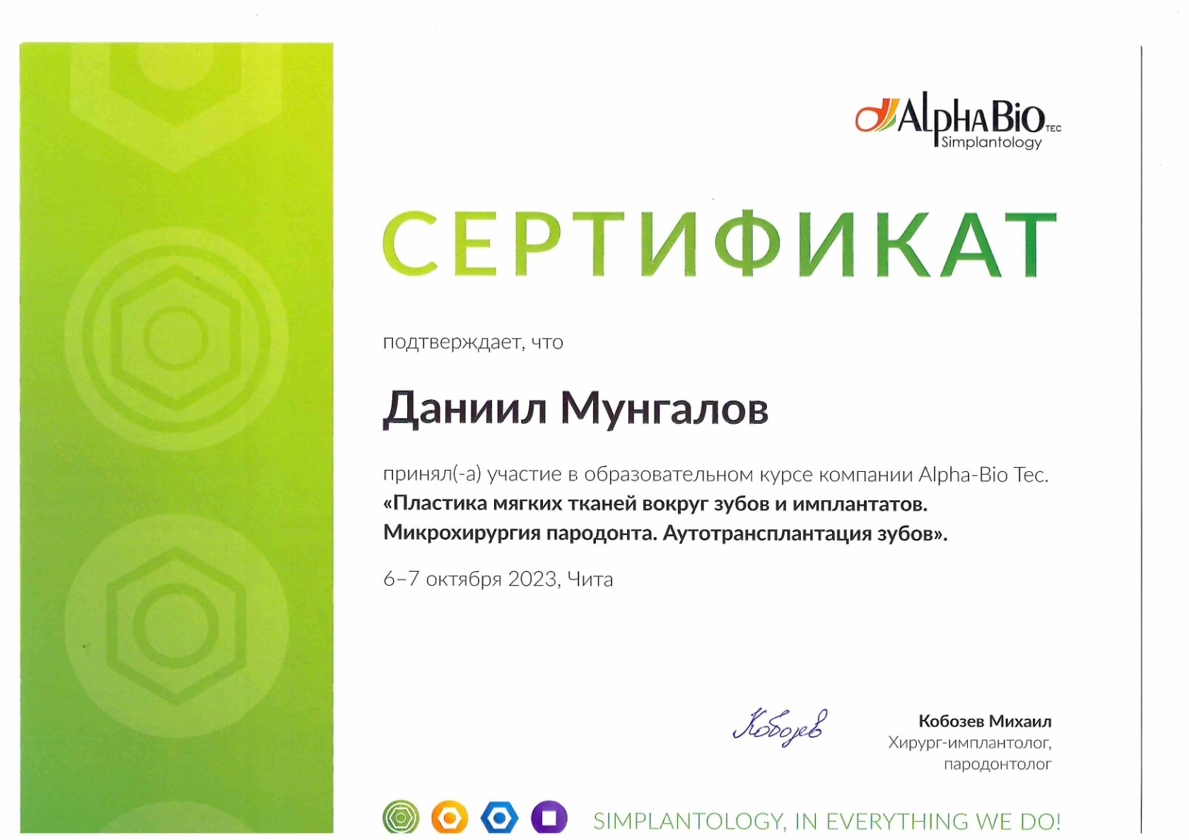 Сертификат 10